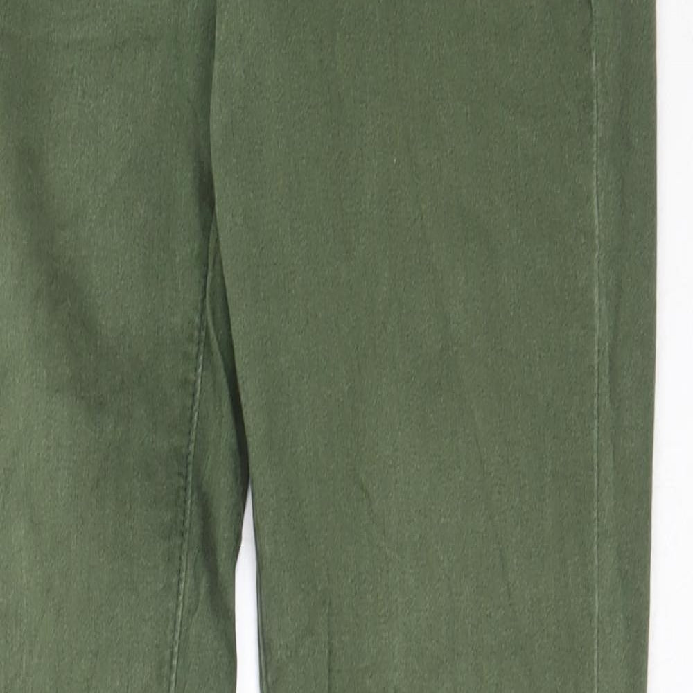 TU Womens Green  Cotton Skinny Jeans Size 10 L31 in Regular