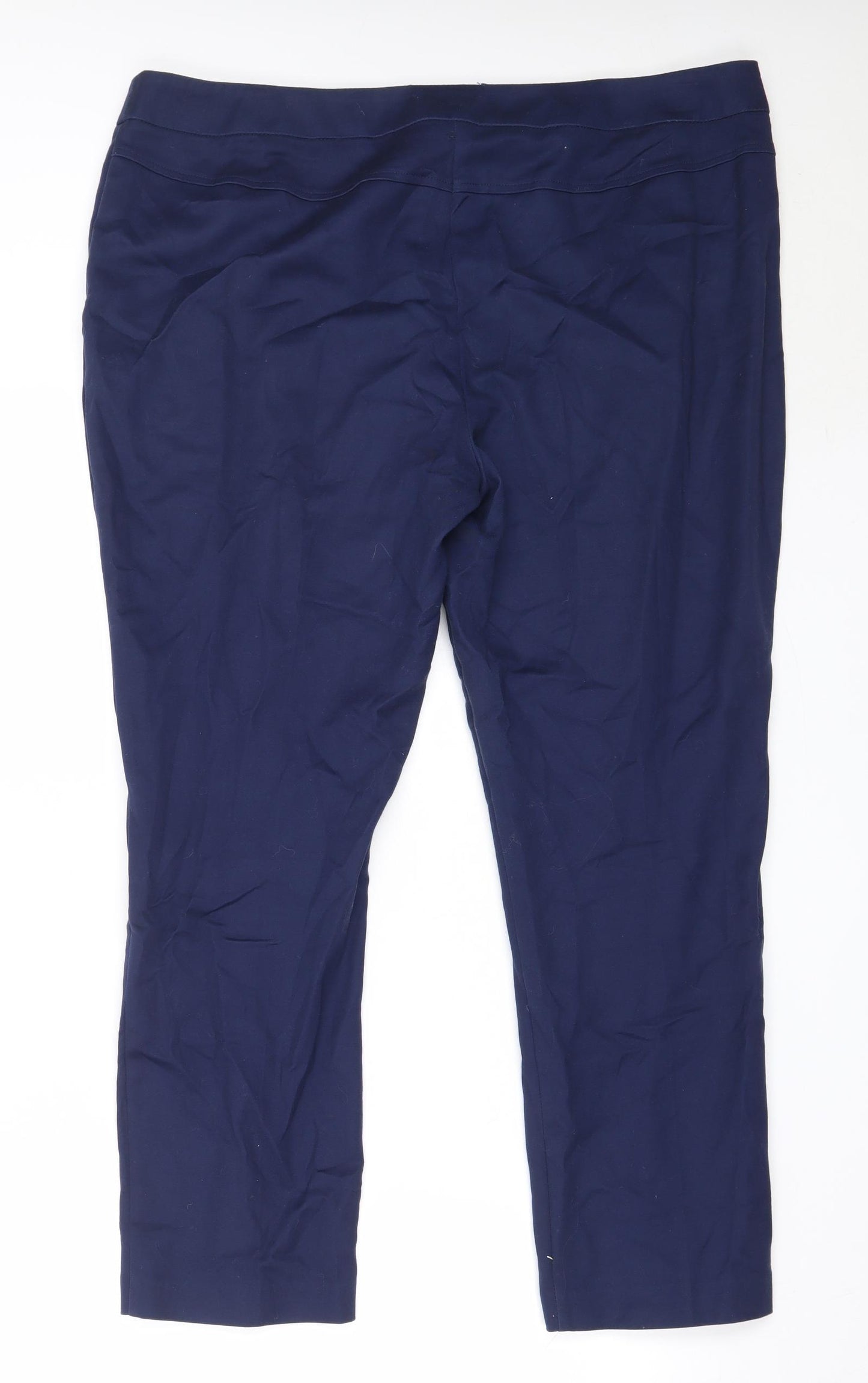 George Womens Blue  Cotton Capri Trousers Size 18 L27 in Regular