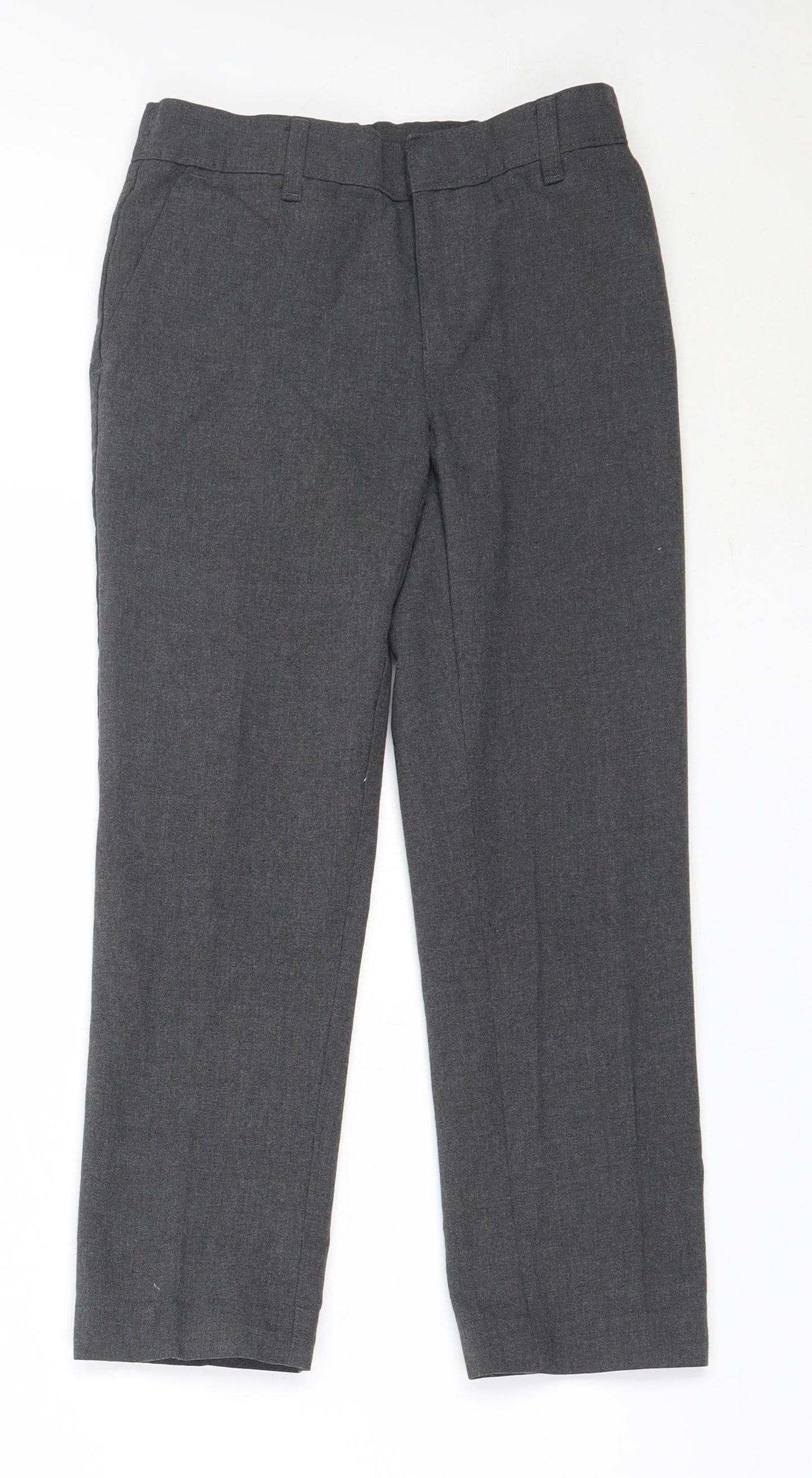 Marks and Spencer Girls Grey  Polyester Dress Pants Trousers Size 8-9 Years  Regular  - school