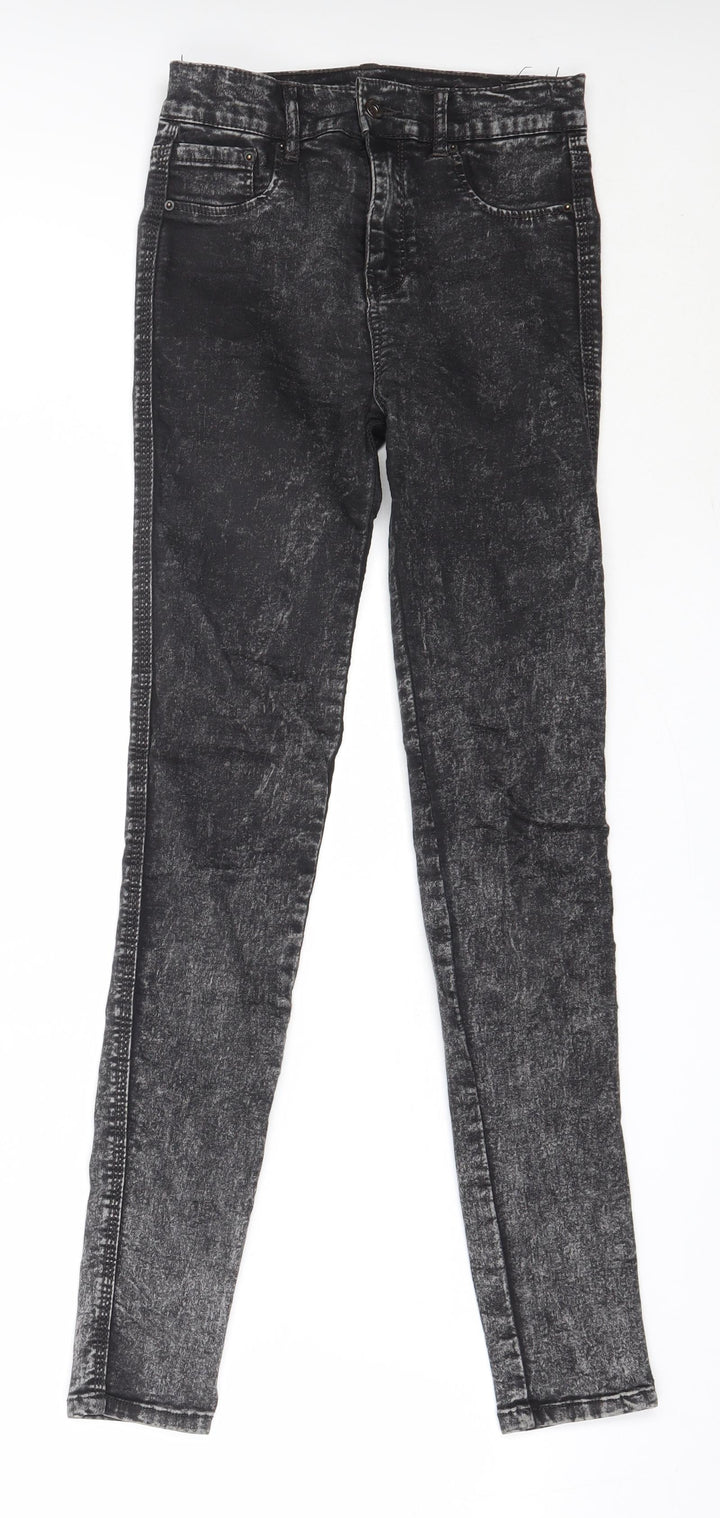 Pull&Bear Womens Black Cotton Skinny Jeans Size 34 L28.5 in Regular