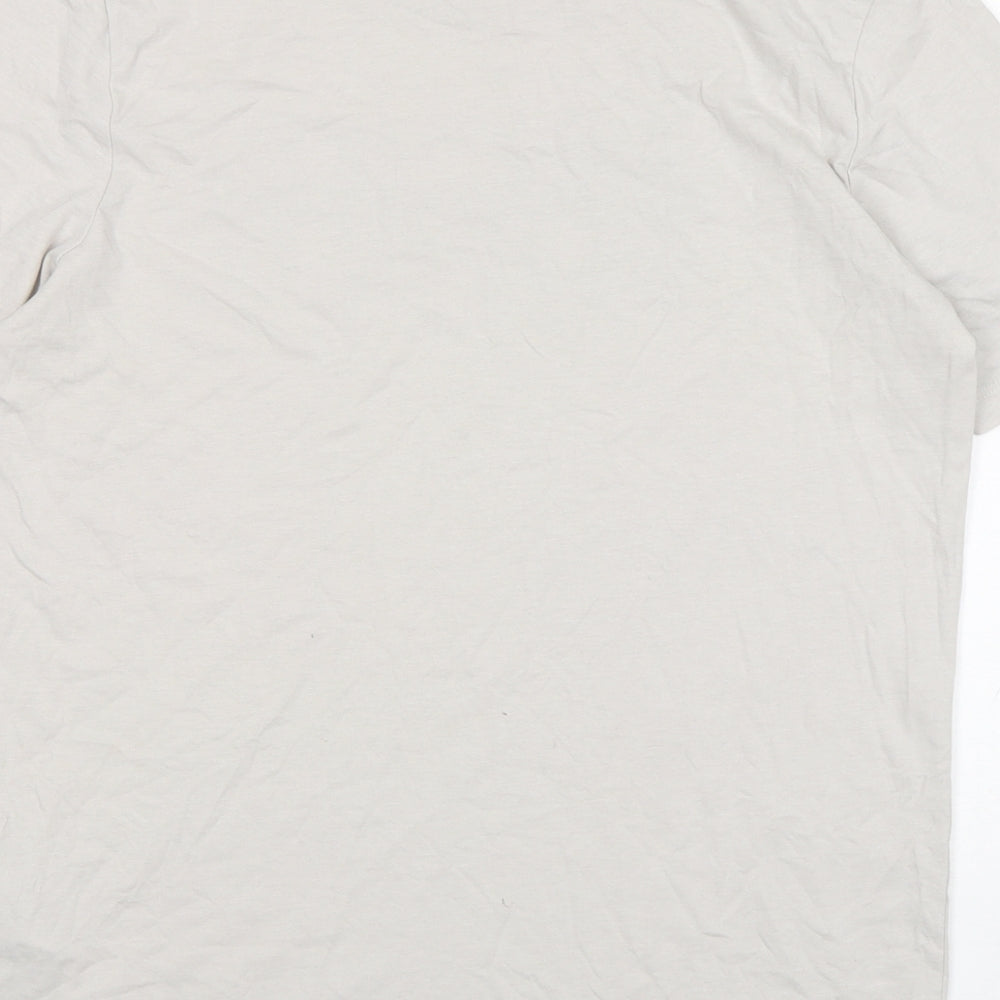 Jack & Jones  Mens Grey  Cotton  T-Shirt Size M Round Neck