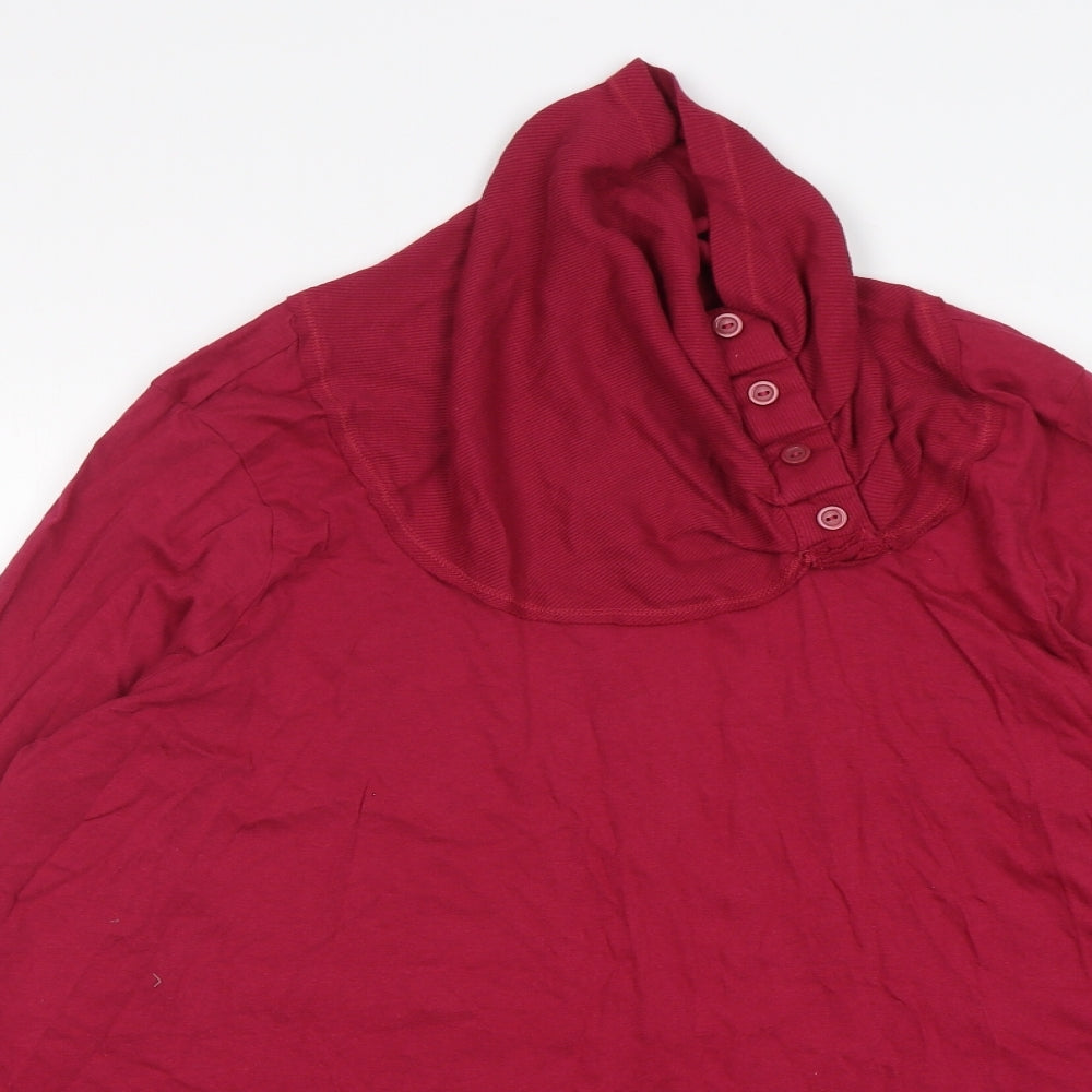 George Womens Purple  Cotton Basic T-Shirt Size 20 Roll Neck