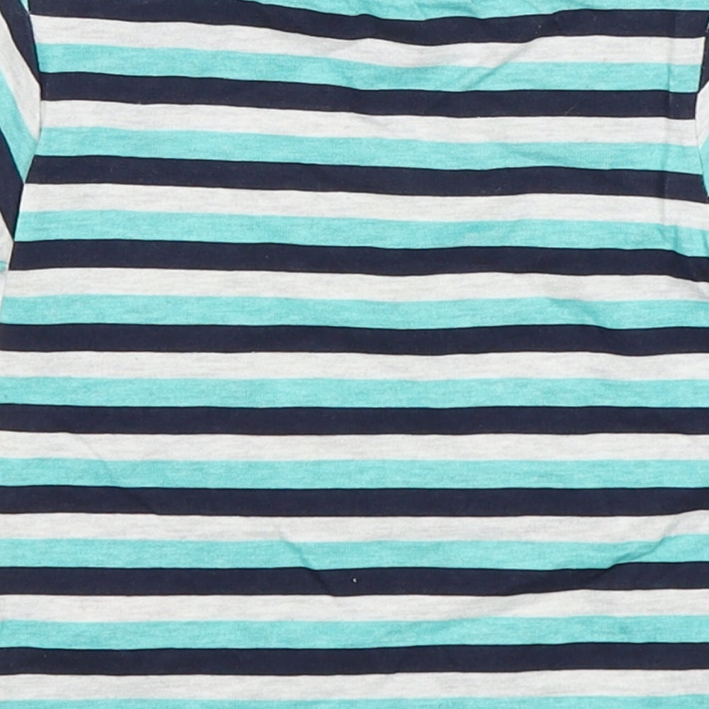 Early Days Boys Multicoloured Striped Cotton Basic T-Shirt Size 3-6 Months Round Neck