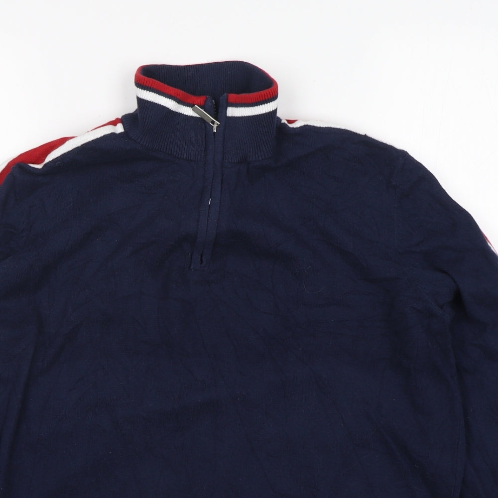 George Mens Blue  Cotton Pullover Sweatshirt Size M