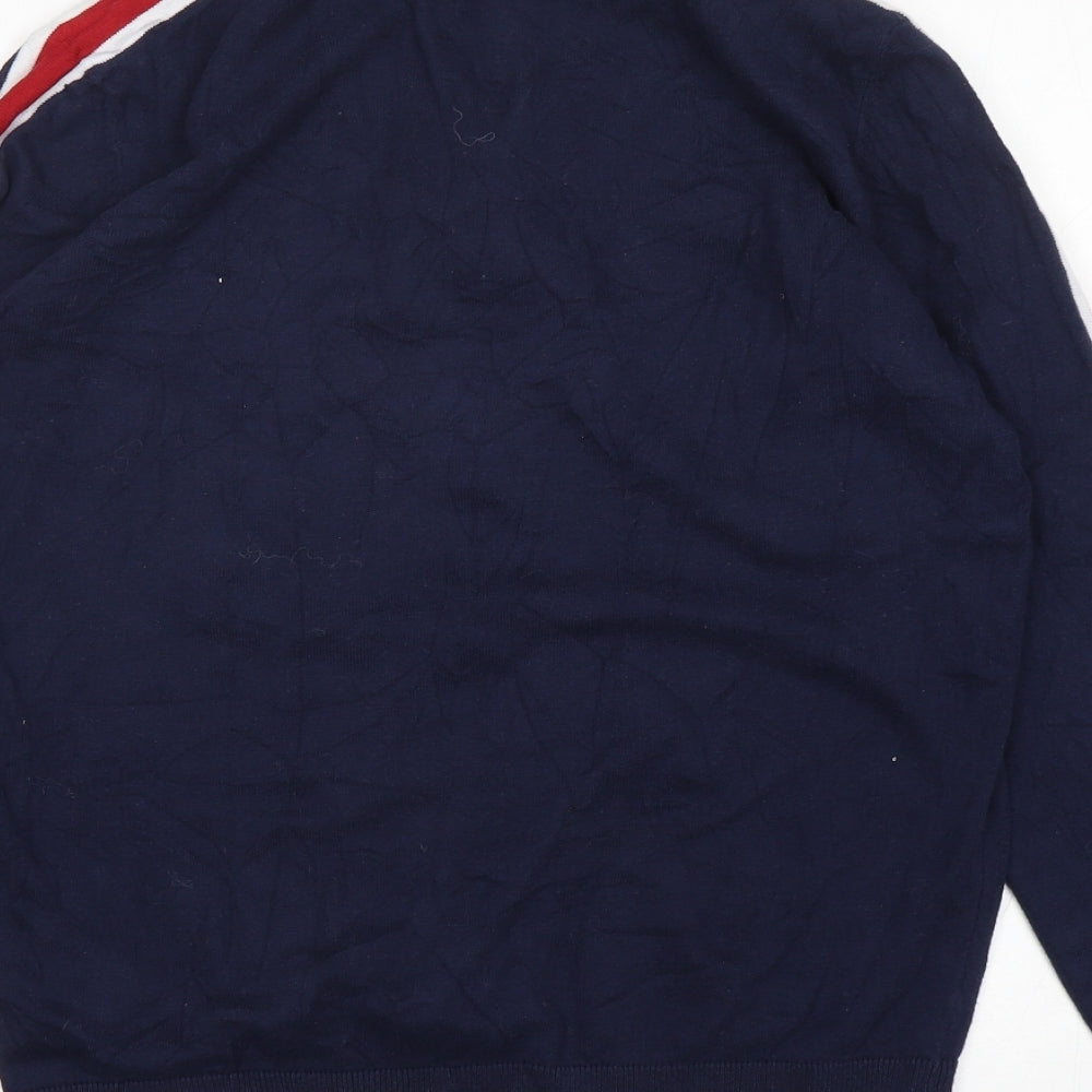 George Mens Blue  Cotton Pullover Sweatshirt Size M