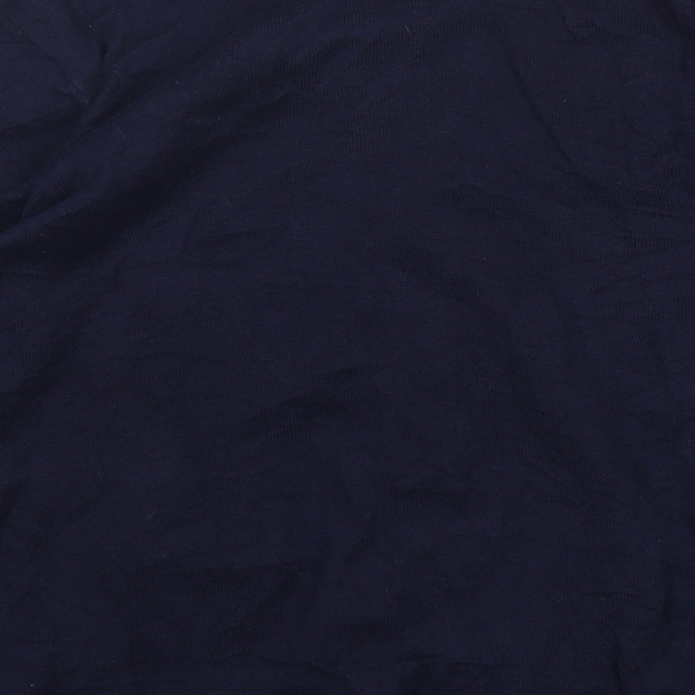 Per Una Womens Blue Round Neck  Cotton Cardigan Jumper Size 16