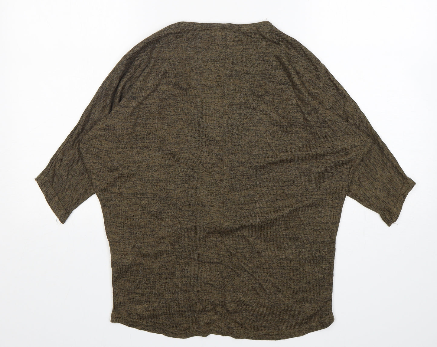 New Look Womens Green V-Neck  Viscose Pullover Jumper Size XS