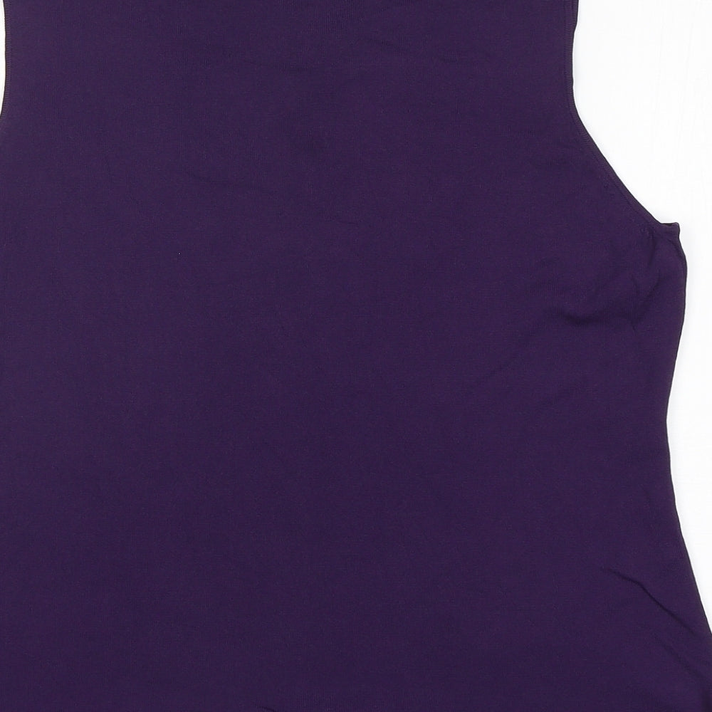 Debenhams Womens Purple V-Neck  Viscose Vest Jumper Size 18