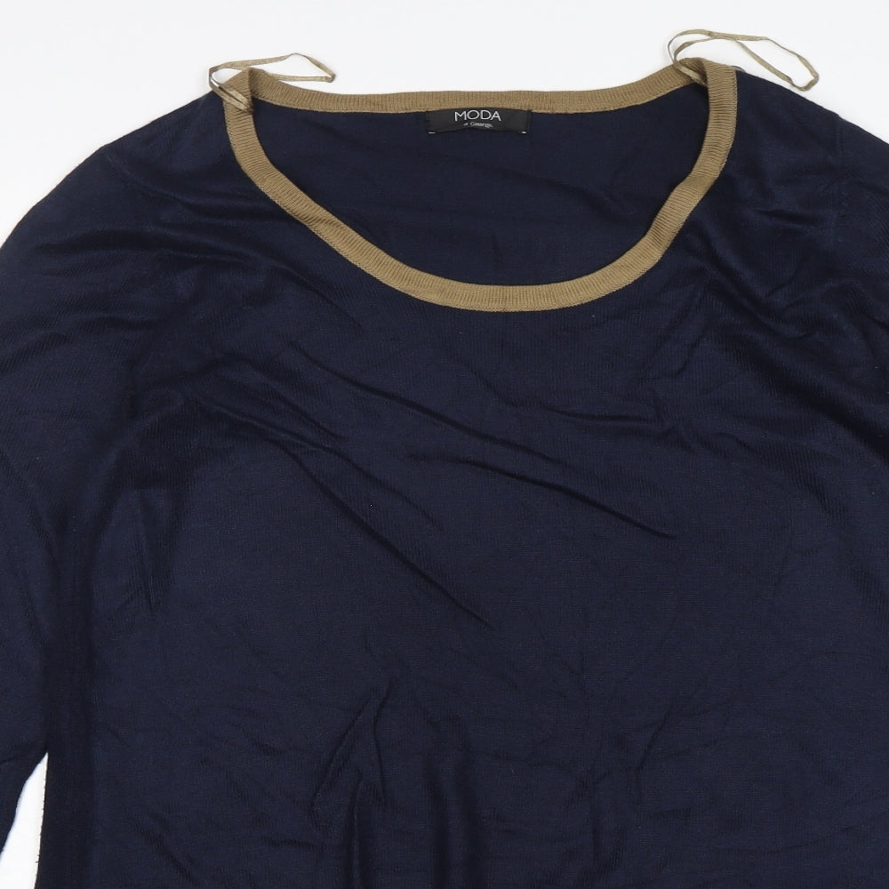 George Womens Blue  Acrylic Jumper Dress  Size 14  Round Neck