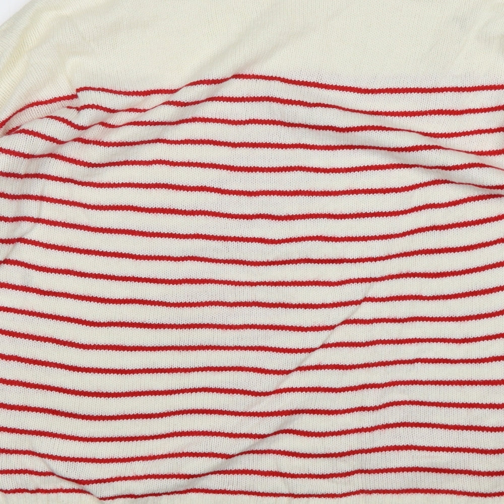 NEXT Womens Multicoloured Round Neck Striped Acrylic Pullover Jumper Size 18