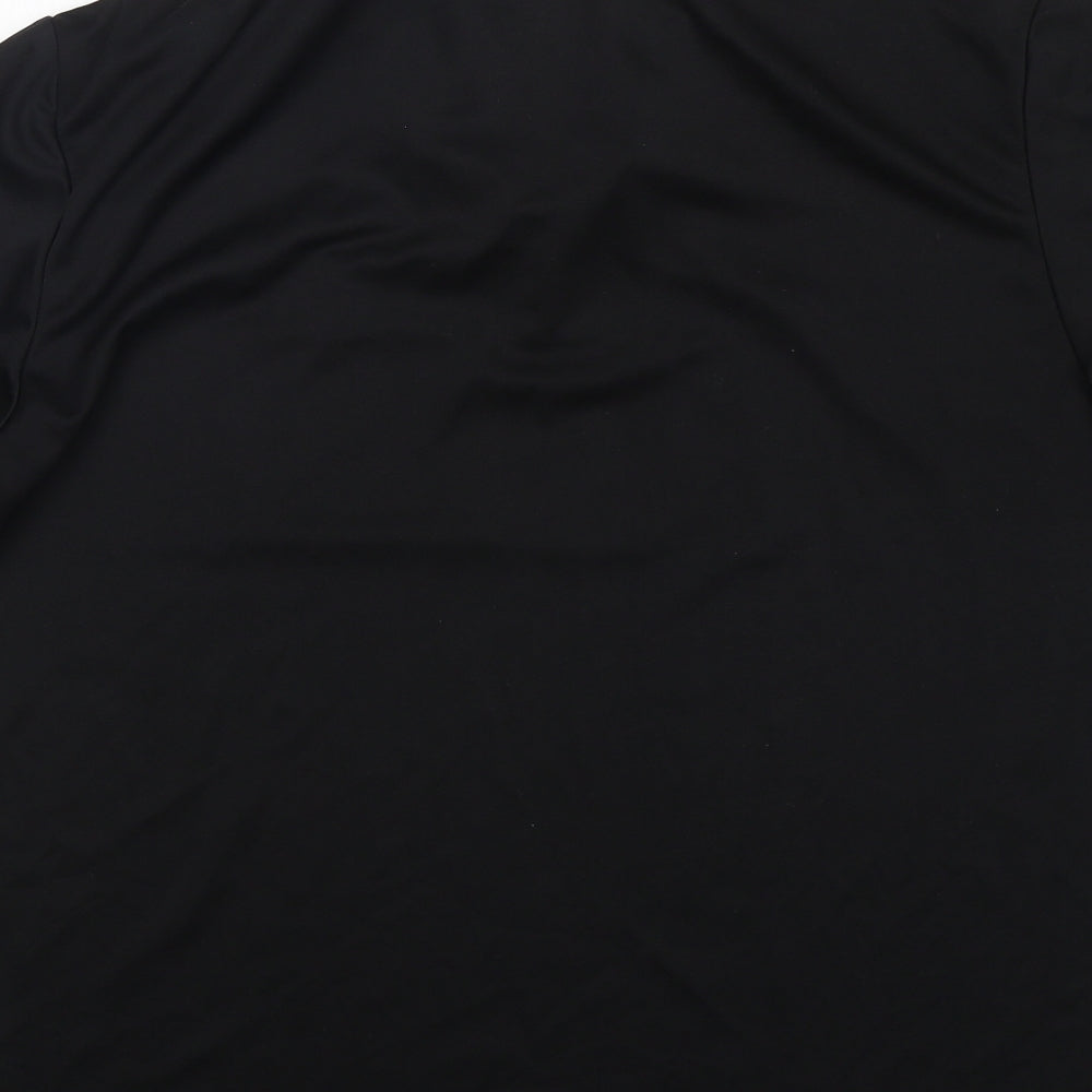 Slazenger Mens Black  Polyester  Polo Size M Collared