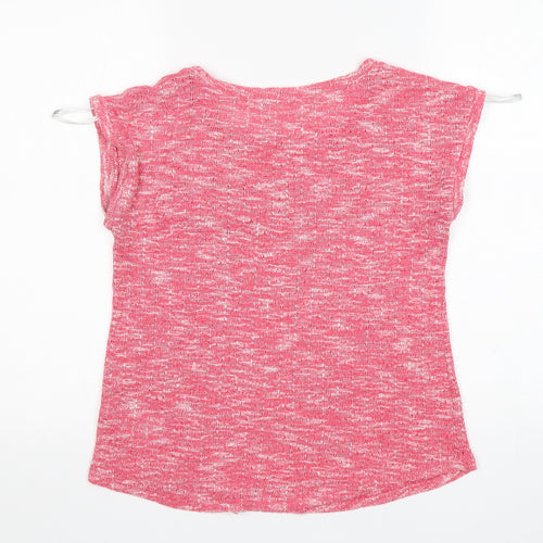 New Look Womens Pink Round Neck  Polyester Pullover Jumper Size 12