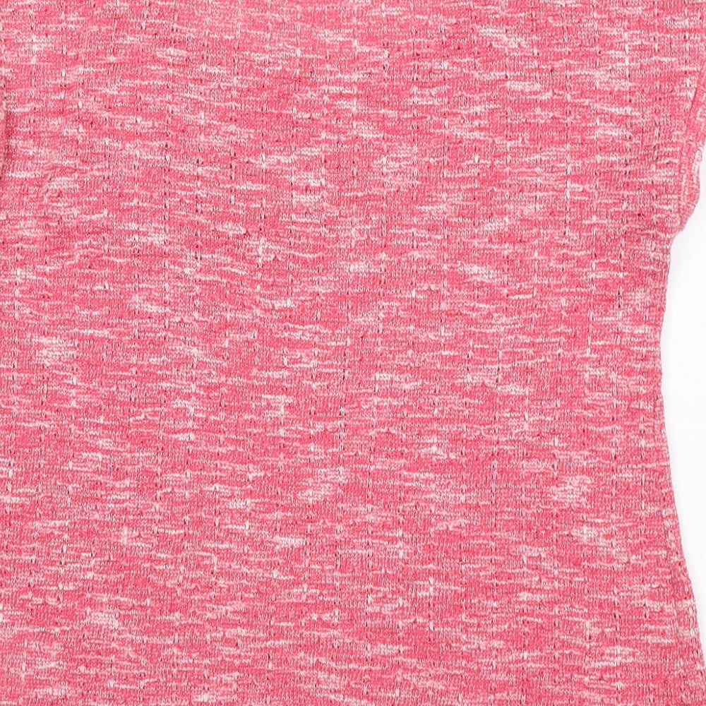 New Look Womens Pink Round Neck  Polyester Pullover Jumper Size 12
