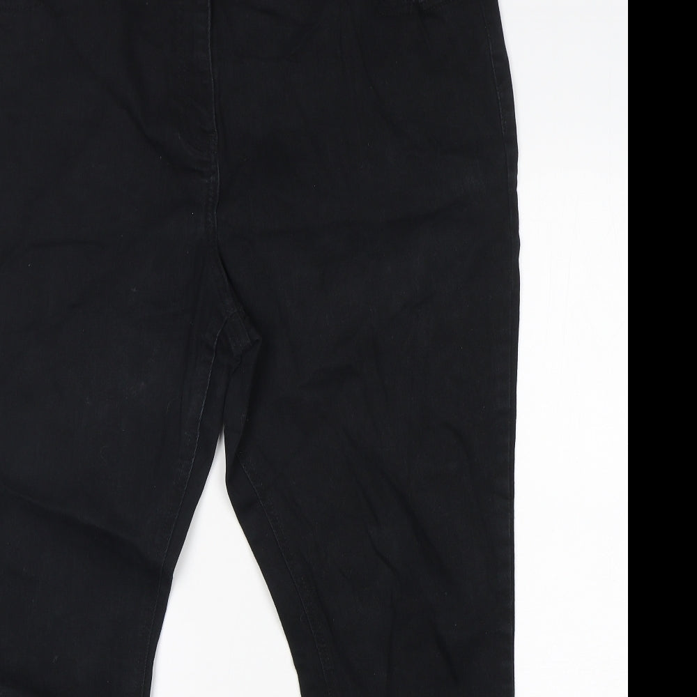 NEXT Womens Black  Cotton Skinny Jeans Size 20 L29 in Regular