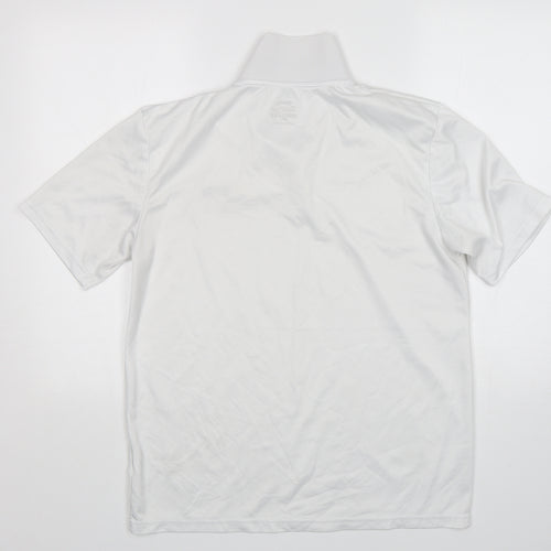 Slazenger  Mens White  Polyester Basic Polo Size M Collared