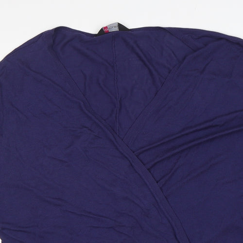 Yours Womens Blue V-Neck  Viscose Cardigan Jumper Size 26
