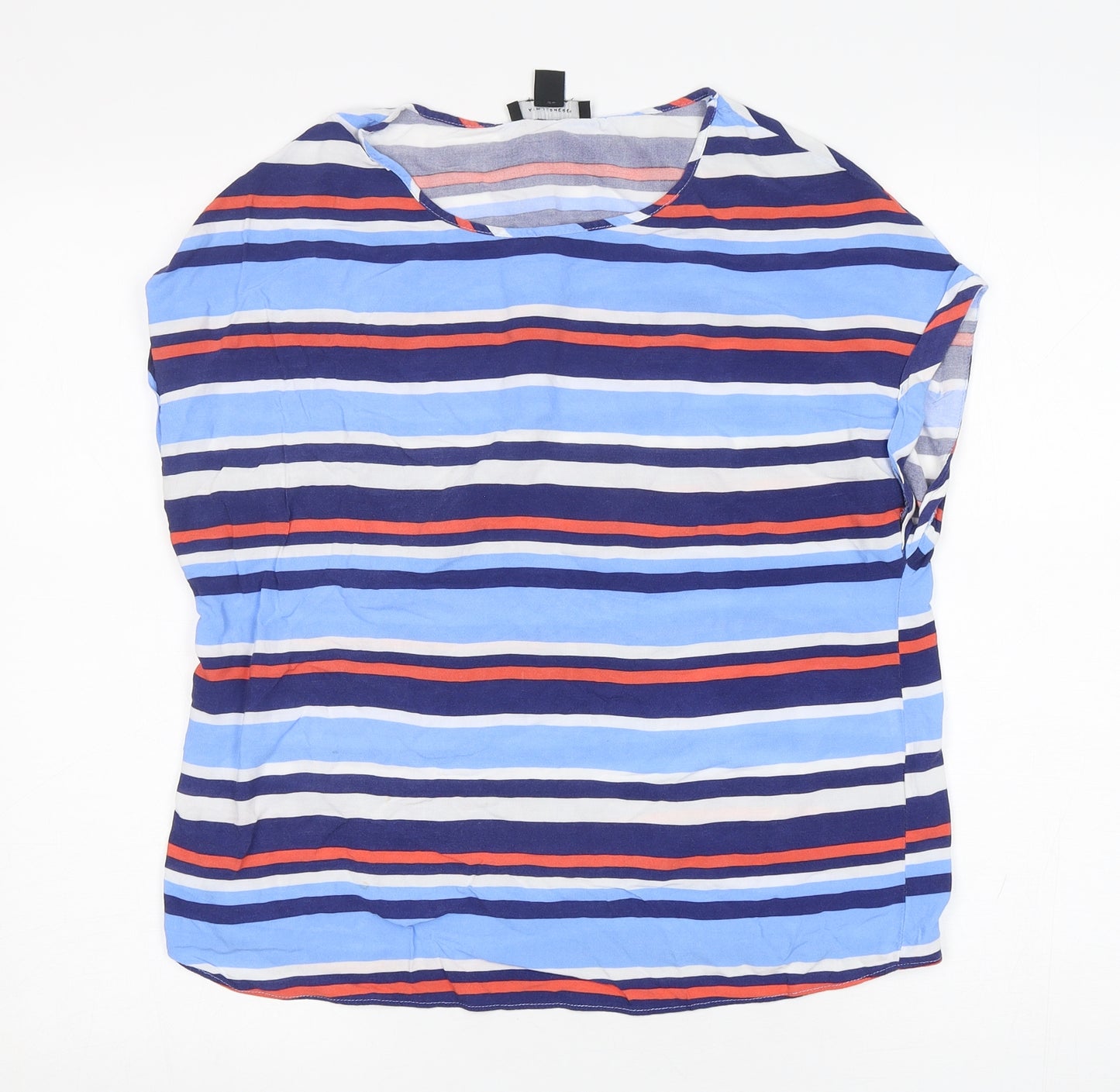 Atmosphere  Womens Multicoloured Striped  Basic Blouse Size 14 Round Neck