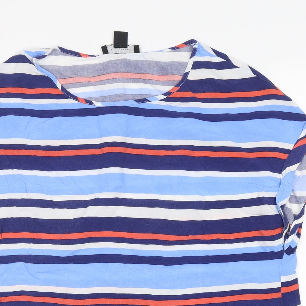 Atmosphere  Womens Multicoloured Striped  Basic Blouse Size 14 Round Neck