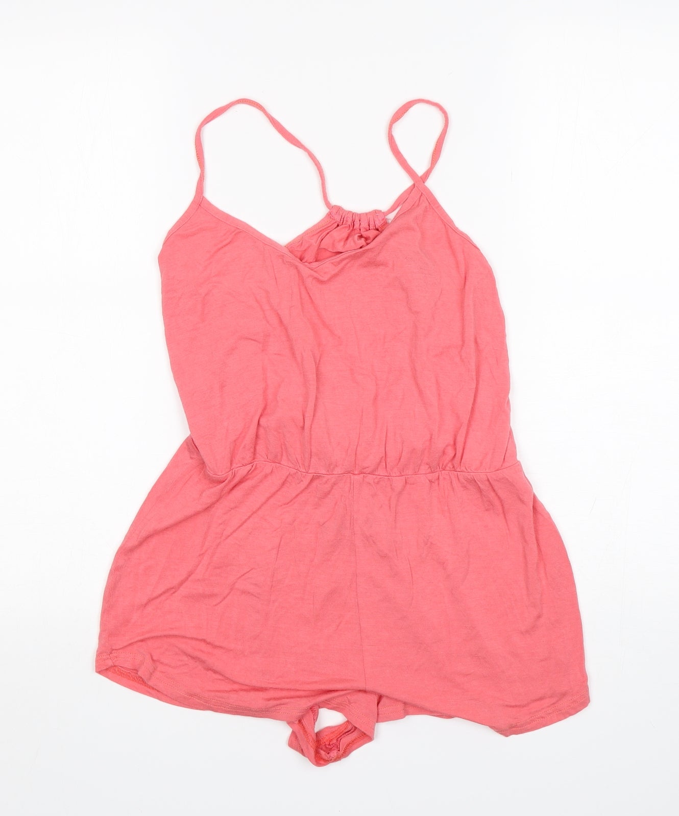 Boohoo Womens Pink  Viscose Playsuit One-Piece Size 12 L3 in