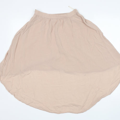 New Look Womens Beige  Viscose A-Line Skirt Size 10
