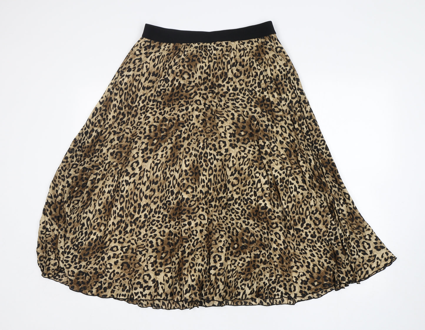 H&M Womens Multicoloured Animal Print Polyester A-Line Skirt Size 14