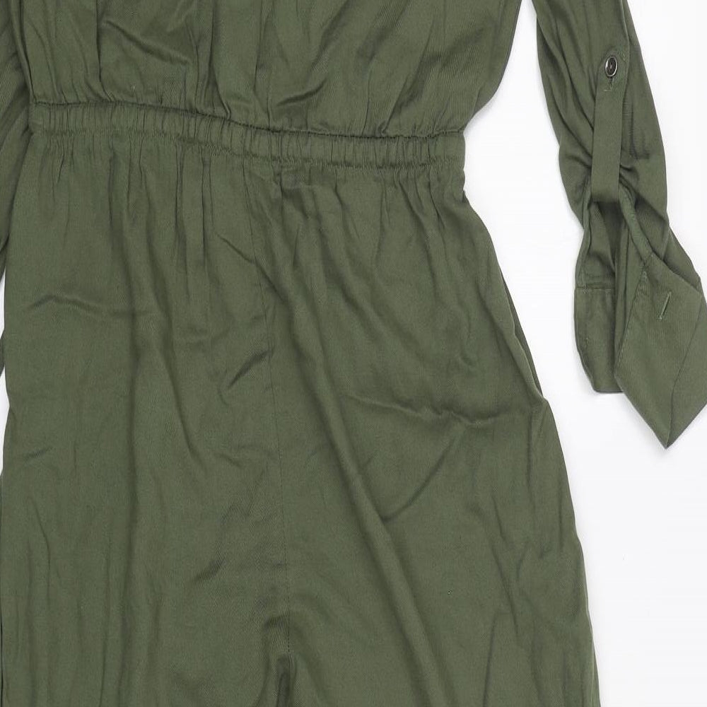Atmosphere  Womens Green  Viscose Jumpsuit One-Piece Size 10 L26 in