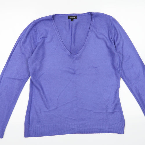 Matalan Womens Purple  Acrylic Pullover Sweatshirt Size 14  Pullover