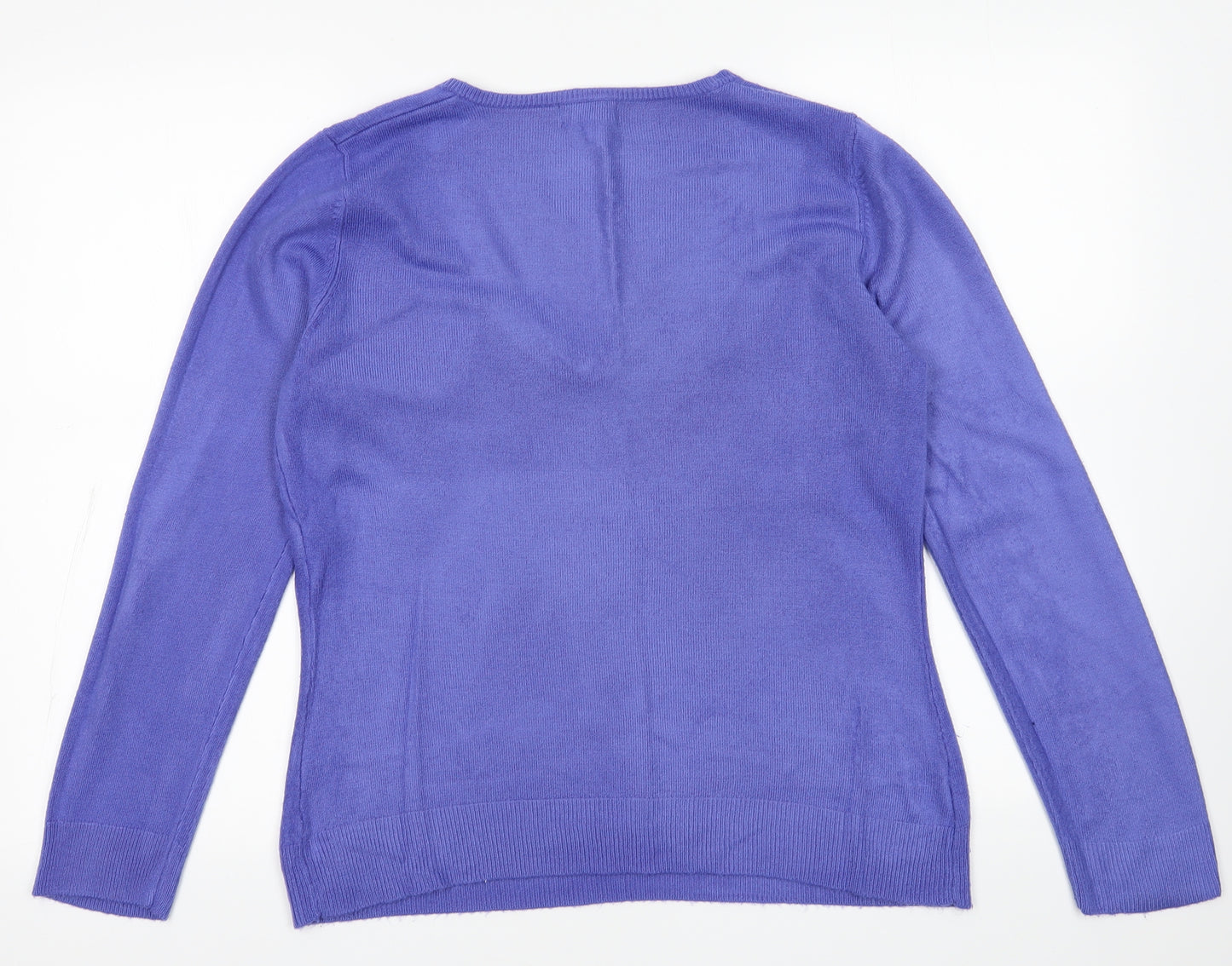Matalan Womens Purple  Acrylic Pullover Sweatshirt Size 14  Pullover