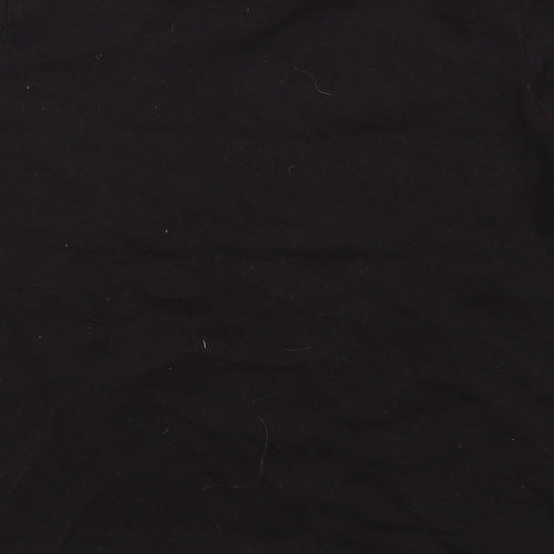 Sainsburys Boys Black  Cotton Basic T-Shirt Size 4 Years Crew Neck Pullover