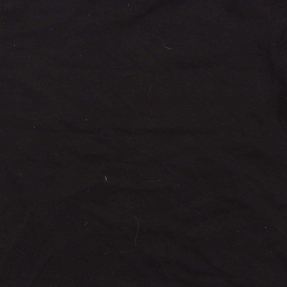 Sainsburys Boys Black  Cotton Basic T-Shirt Size 4 Years Crew Neck Pullover