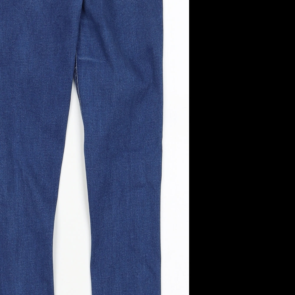 Matalan Womens Blue  Cotton Skinny Jeans Size 18 L31 in Regular Button