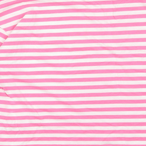 MONKL Womens Pink Striped Cotton Pullover Sweatshirt Size 2XS  Pullover