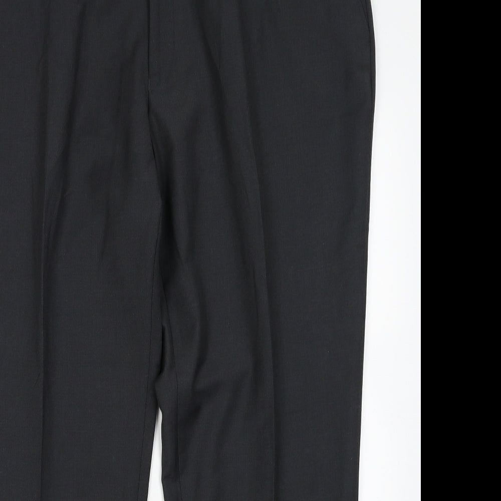 Skopes Mens Grey  Polyester Trousers  Size 46 L31 in Regular Button - short