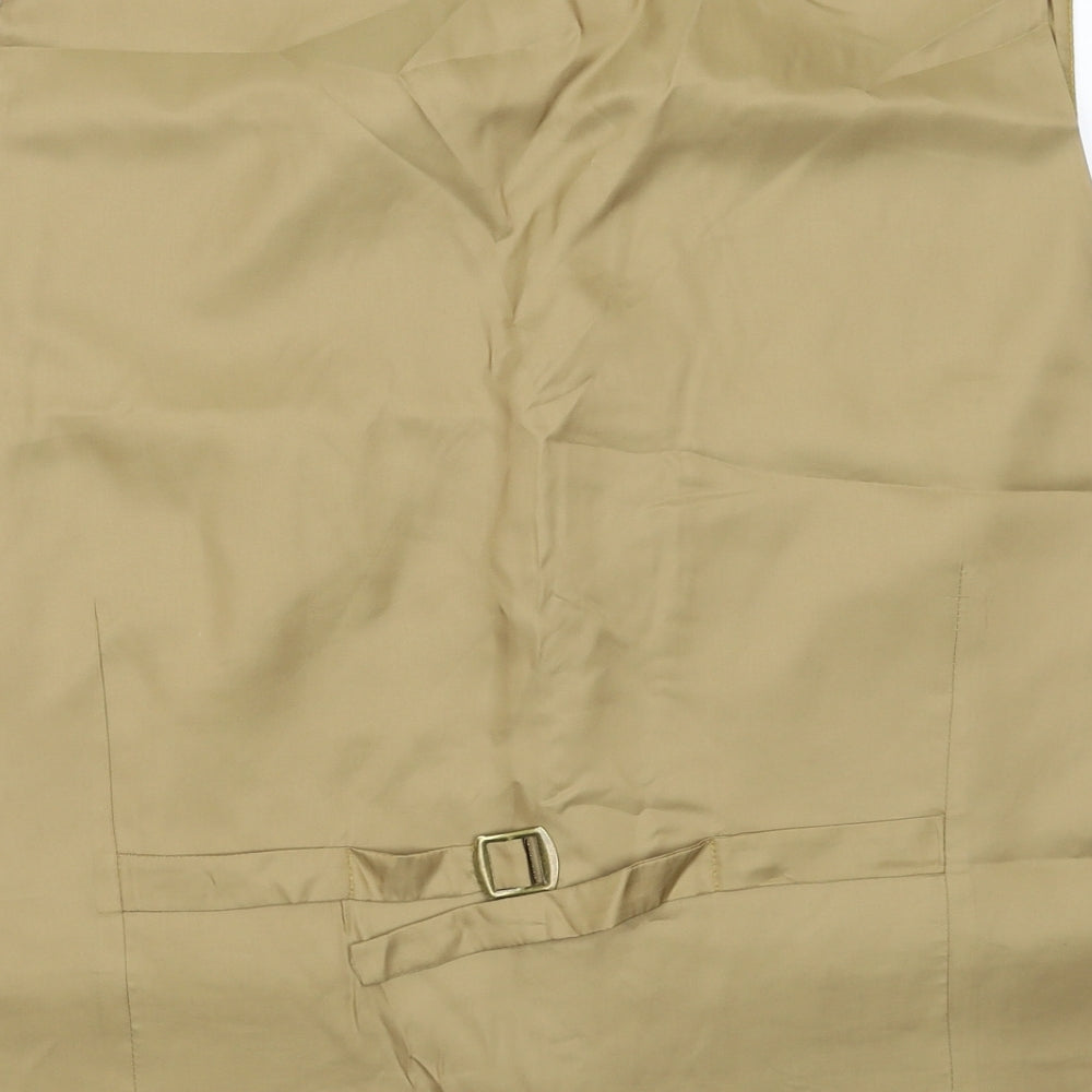 harvey parker Mens Yellow  Cotton Jacket Suit Waistcoat Size 4XL