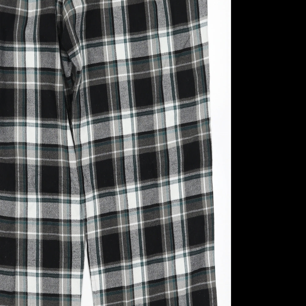 NEXT Mens Grey Check Cotton  Pyjama Pants Size XL  Tie