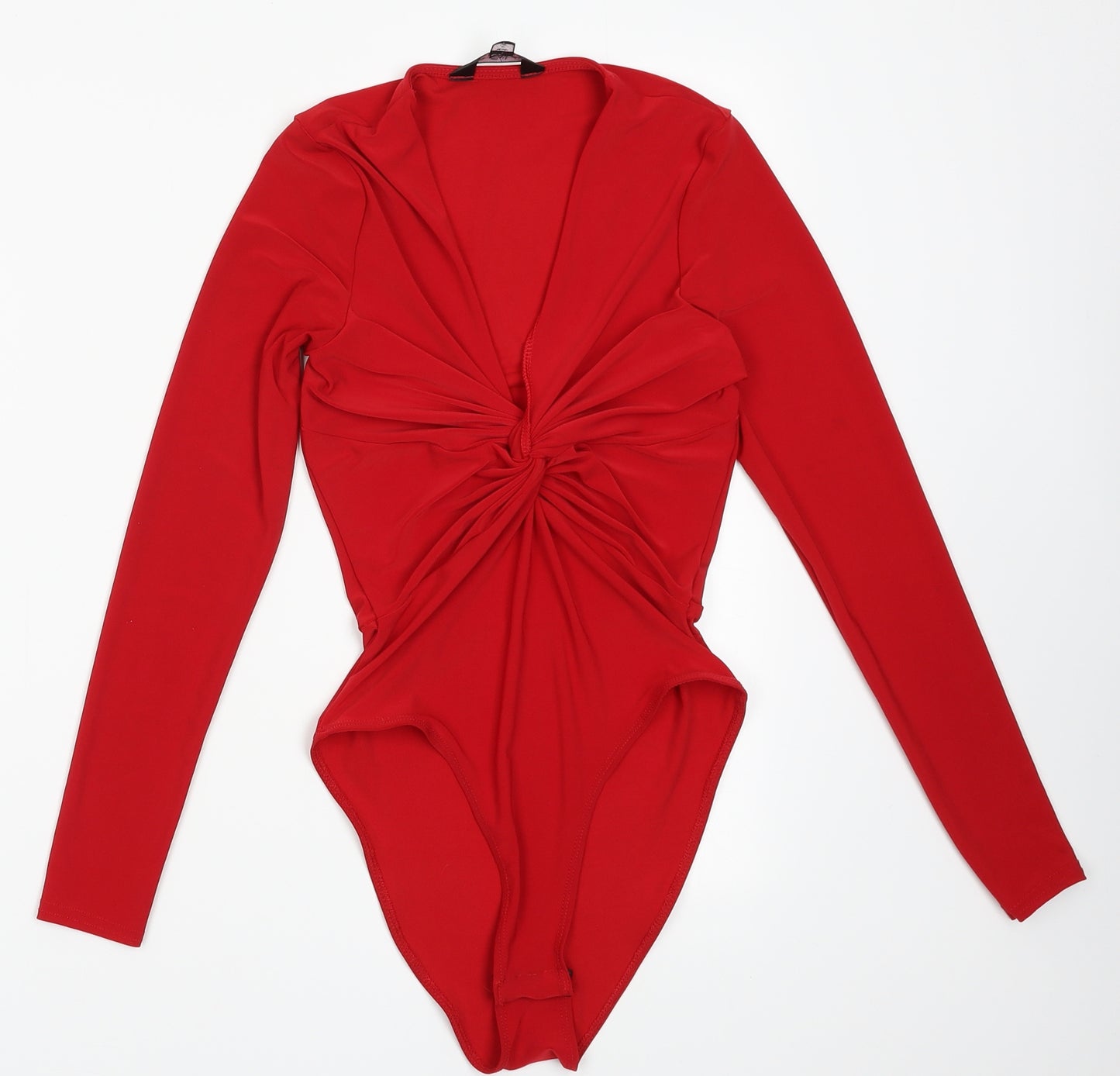 Miss Selfridge Womens Red  Polyester Bodysuit One-Piece Size 6  Buckle