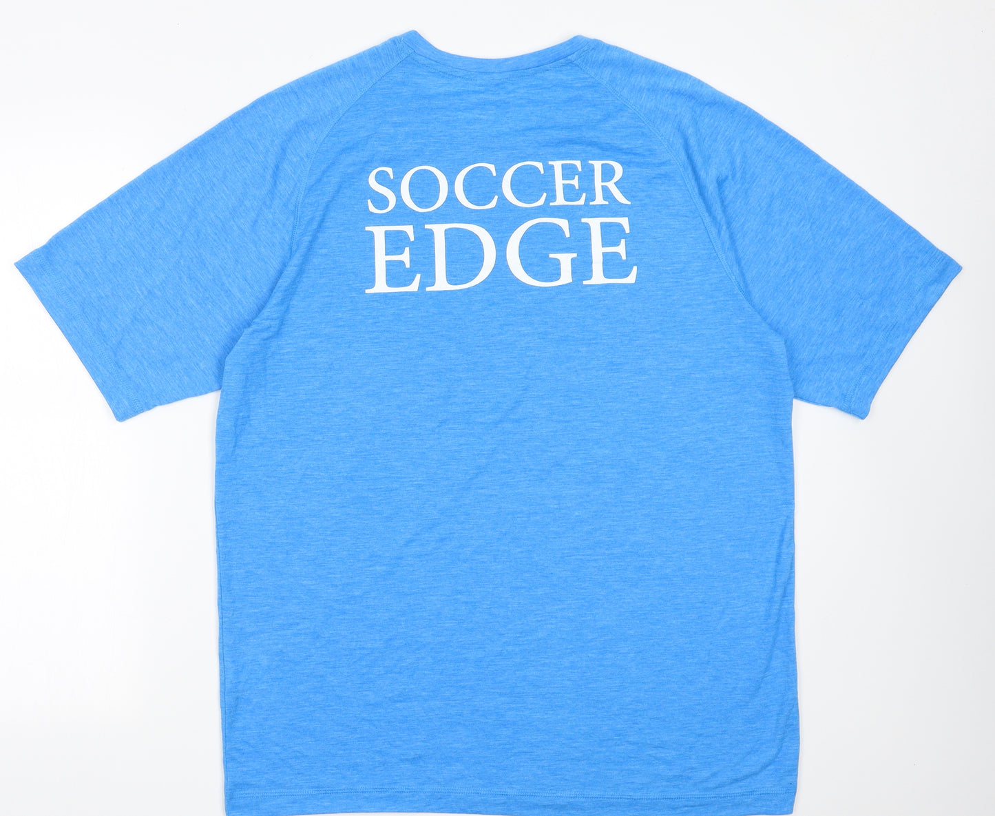 sport tek Mens Blue  Polyester Basic T-Shirt Size L Crew Neck Pullover - soccer edge
