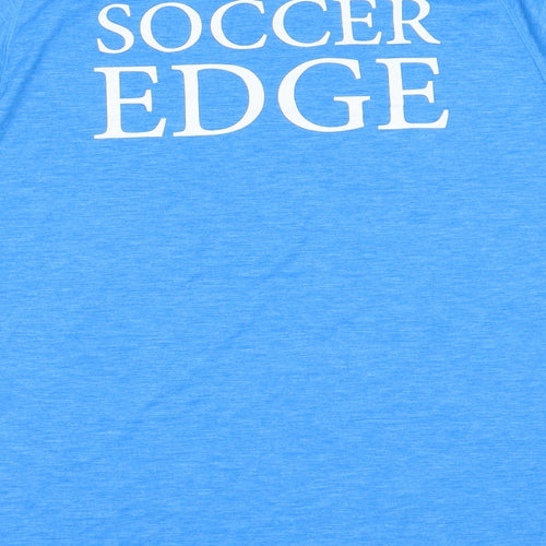 sport tek Mens Blue  Polyester Basic T-Shirt Size L Crew Neck Pullover - soccer edge
