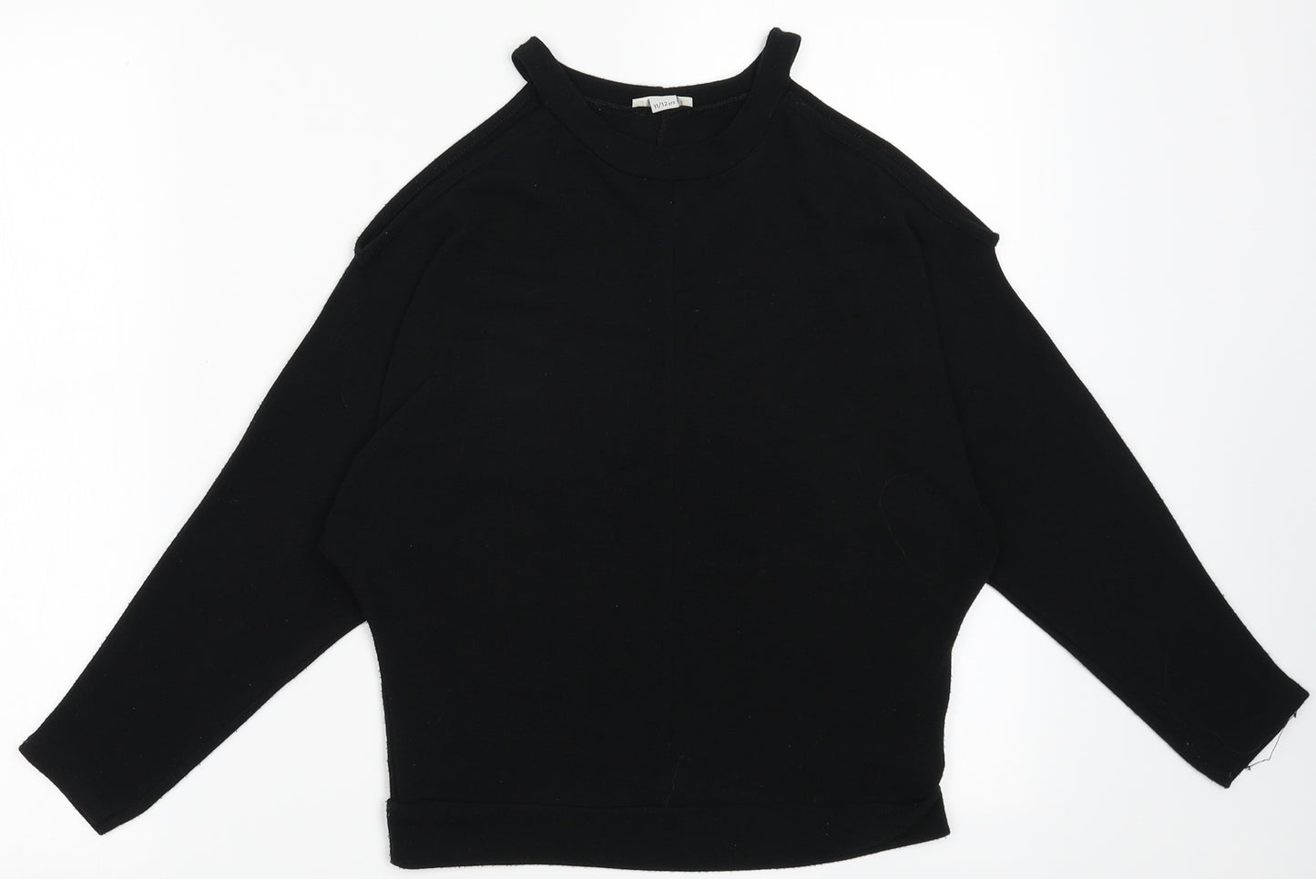 River Island Girls Black  Coir Basic Casual Size 11-12 Years Crew Neck Pullover - cold shoudler