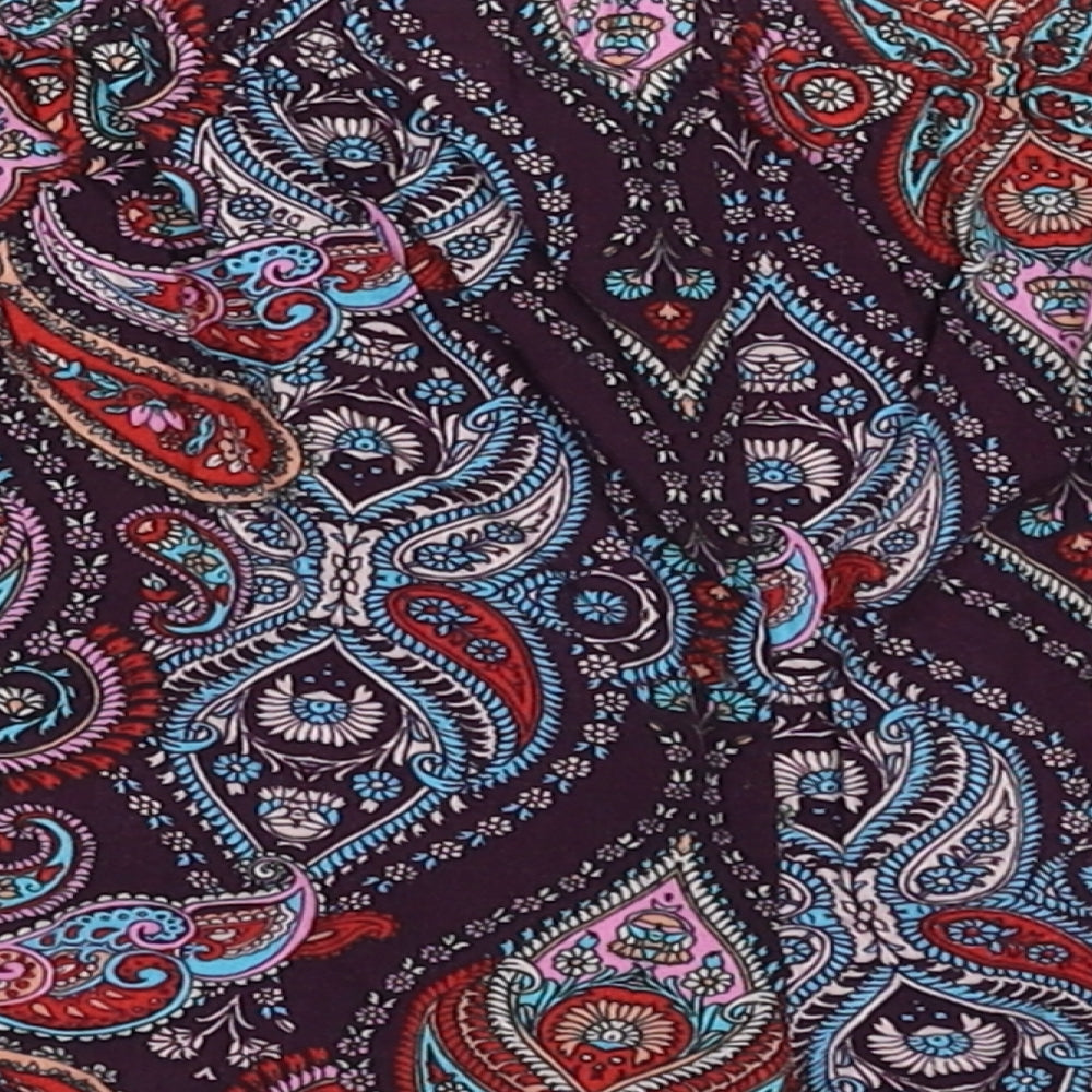 Primark Womens Multicoloured Geometric Viscose  Sleep Shorts Size S  Tie