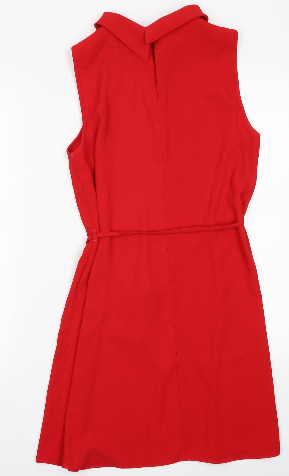 River Island Womens Red  Polyester A-Line  Size 12  Collared Button