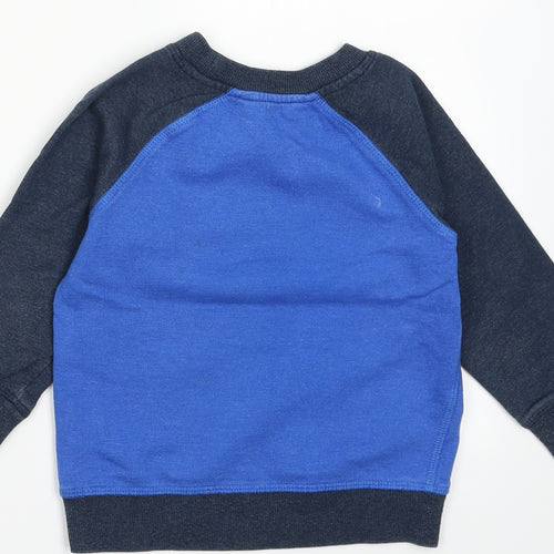 George Boys Blue  Cotton Pullover Sweatshirt Size 2-3 Years  Pullover - Epic Dude