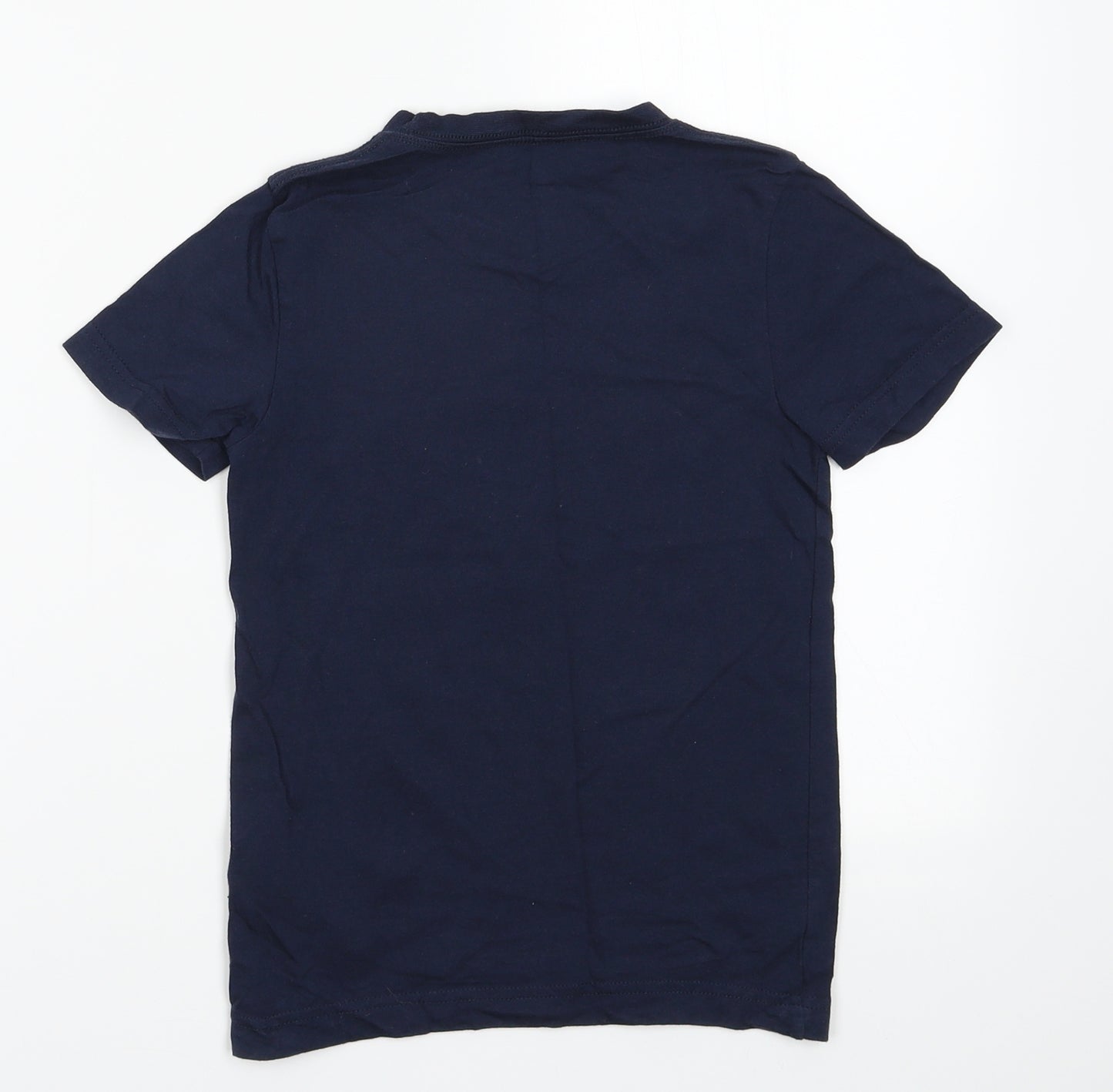 Nike Boys Blue  Cotton Basic T-Shirt Size 5-6 Years Crew Neck Pullover