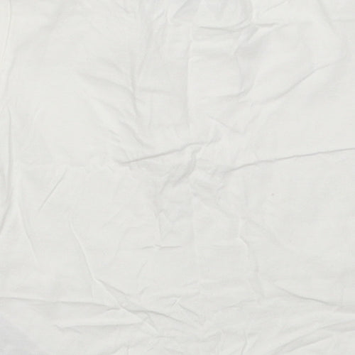 Primark Girls White  Cotton Basic T-Shirt Size 8-9 Years Crew Neck Pullover