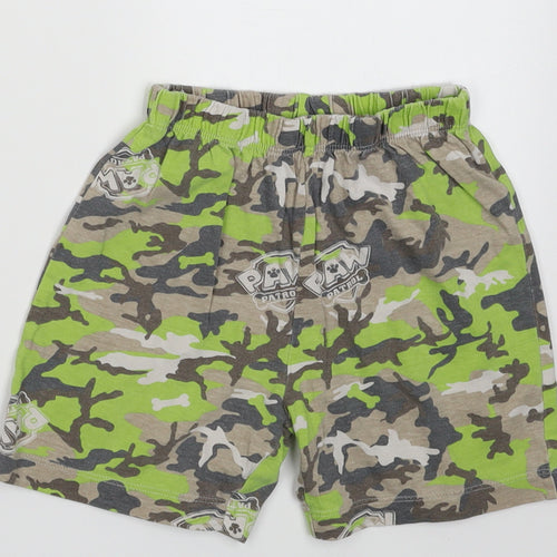 Nickelodeon Boys Green Camouflage Cotton  Sleep Shorts Size 3-4 Years   - Paw patrol