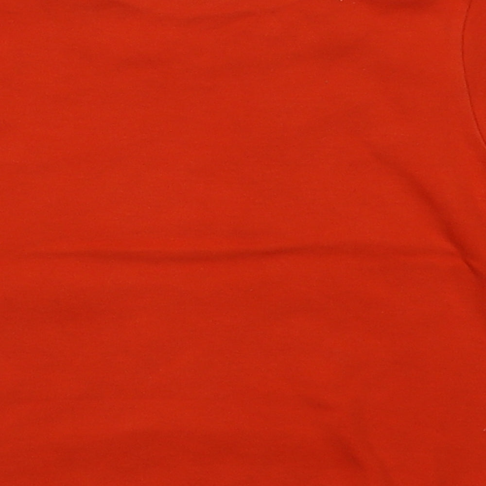 George Boys Orange  Cotton Basic T-Shirt Size 2 Years Crew Neck Pullover - Paw patrol