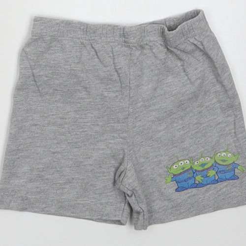 Disney Boys Grey  Cotton  Sleep Shorts Size 12-18 Months   - TOY STORY