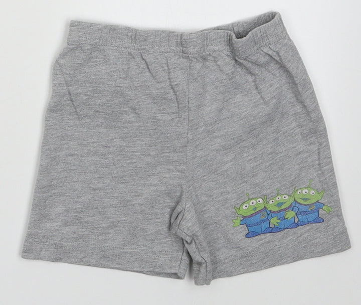 Disney Boys Grey  Cotton  Sleep Shorts Size 12-18 Months   - TOY STORY
