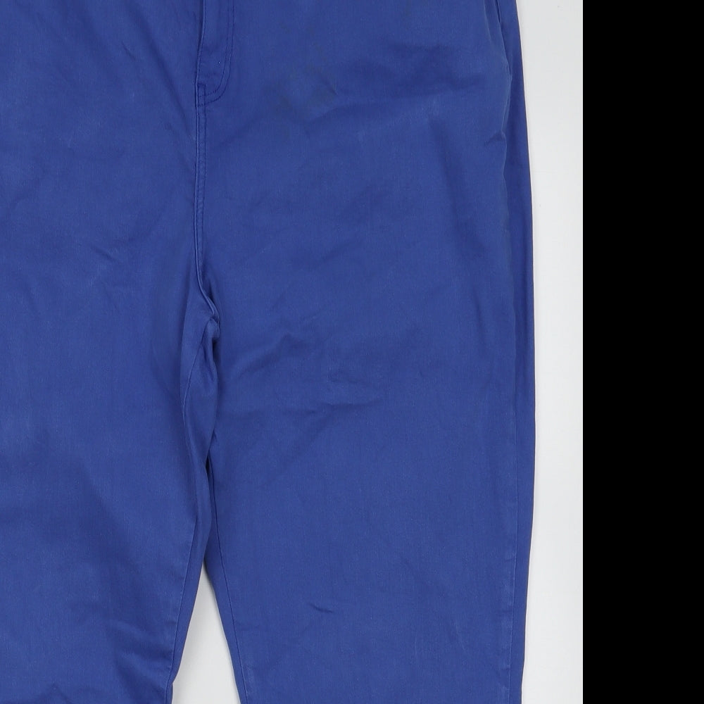 blue 73 Womens Blue  Cotton Skinny Jeans Size 22 L30 in Regular Button