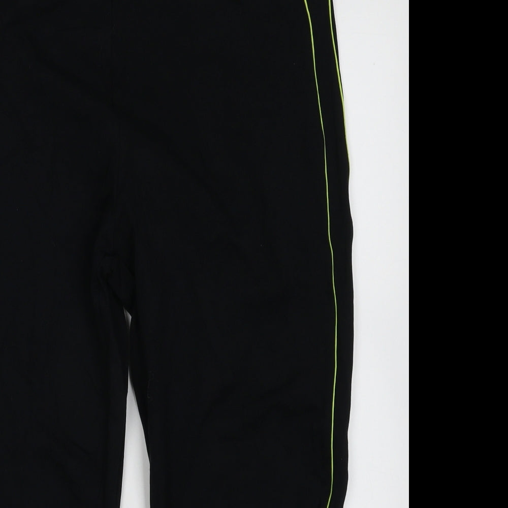 Marks and Spencer Womens Black  Cotton Cropped Leggings Size 18 L22 in